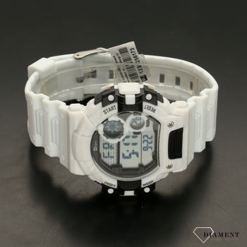 Zegarek męski sportowy na białym gumowym pasku HA-335G (3).jpg